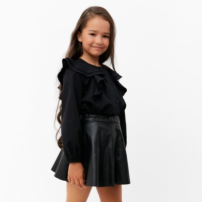 Рубашка детская KAFTAN, размер 34 (122-128 см), чёрная