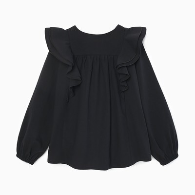 Рубашка для девочки KAFTAN, чёрная, размер 34 (122-128 см)