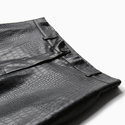 Брюки женские из экокожи прямые MINAKU: Eco leather, чёрные, размер 42