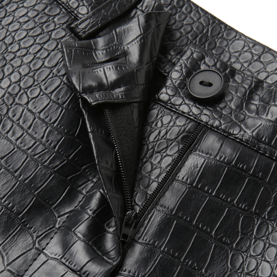 Брюки женские из экокожи прямые MINAKU: Eco leather, чёрные, размер 42