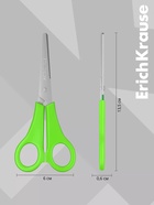 Ножницы детские 13.5 см, ErichKrause Joy, с закруглёнными концами лезвий и линейкой, МИКС - Фото 3