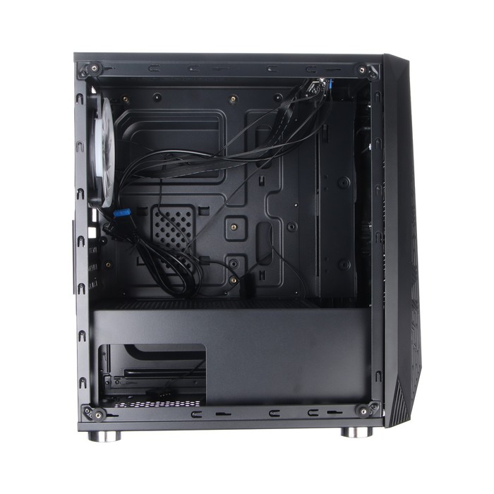 Корпус ExeGate Minitower Mistery R2, без БП, mATX, 2хUSB 2.0+1хUSB 3.0,с подсветкой, черный - фото 51313129