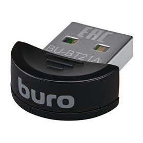 Bluetooth-адаптер Buro BU-BT21A, вер. 2.1, USB, чёрный 9809036