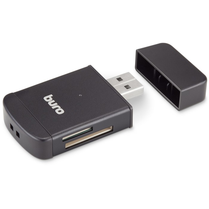 Кард-ридер OTG Buro BU-CR-3103, USB/Micro SD/ SD, чёрный