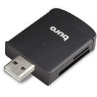 Кард-ридер OTG Buro BU-CR-3103, USB/Micro SD/ SD, чёрный - фото 6998955