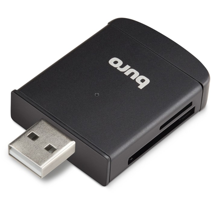 Кард-ридер OTG Buro BU-CR-3103, USB/Micro SD/ SD, чёрный - фото 51313233