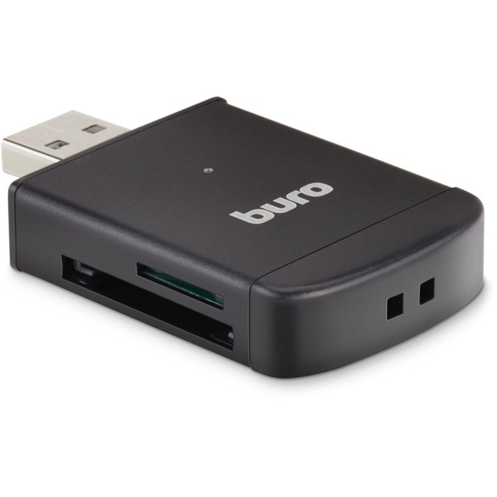 Кард-ридер OTG Buro BU-CR-3103, USB/Micro SD/ SD, чёрный