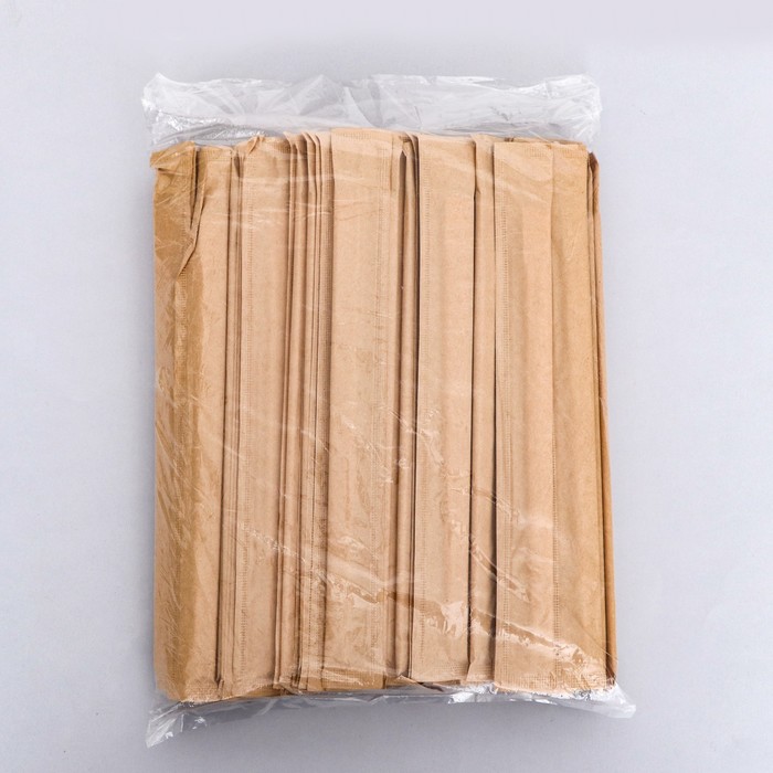 Палочки для суши, в индвивидуальной упаковке, крафт, 23 см - Фото 1