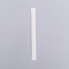 Деревянный размешиватель в индивидуальной  упаковке, белая бум., 14 см, НАБОР 250 шт