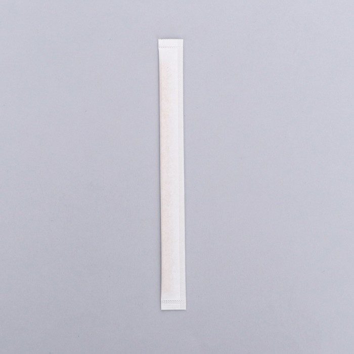 Деревянный размешиватель в индивидуальной  упаковке, белая бум., 14 см, НАБОР 250 шт - Фото 1