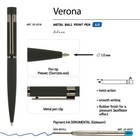 Ручка шариковая автоматическая BrunoVisconti VERONA, 1,0 мм, матовый чёрный корпус Soft Touch, синие чернила - Фото 7