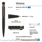 Ручка шариковая автоматическая BrunoVisconti VERONA, 1,0 мм, матовый чёрный корпус Soft Touch, синие чернила - фото 22388222