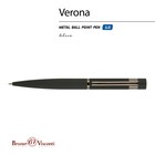 Ручка шариковая автоматическая BrunoVisconti VERONA, 1,0 мм, матовый чёрный корпус Soft Touch, синие чернила - фото 8074959