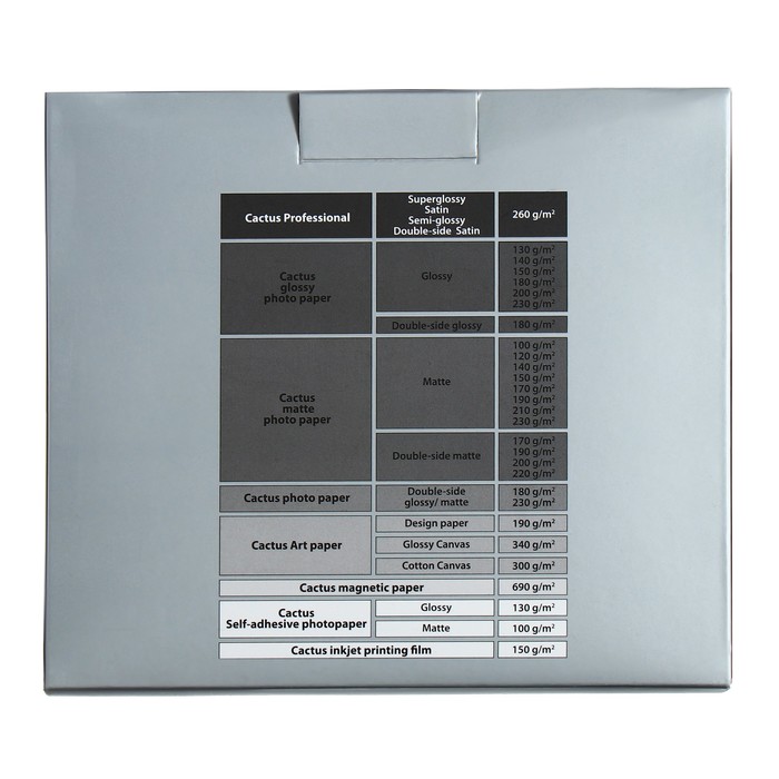 Фотобумага для струйной печати А6, 500 листов Cactus, 230 г/м2, односторонняя, матовая - фото 51519476