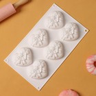 Форма для муссовых десертов и выпечки KONFINETTA «Сердце с бантом», силикон, 19×17×6.5 см, 6 ячеек (7.1×6×2.5 см), белая - Фото 4