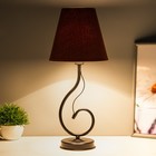 Лампа настольная Марсель 1х15Вт Е14 18х18х42см черный/шоколад RISALUX - фото 22388755