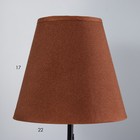 Лампа настольная Марсель 1х15Вт Е14 18х18х42см черный/шоколад RISALUX - фото 22388758