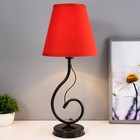 Лампа настольная Марсель 1х15Вт Е14 18х18х42см черный/красный RISALUX - фото 22388762