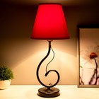 Лампа настольная Марсель 1х15Вт Е14 18х18х42см черный/красный RISALUX - фото 22388763