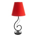 Лампа настольная Марсель 1х15Вт Е14 18х18х42см черный/красный RISALUX - фото 22388768