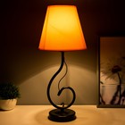 Лампа настольная Марсель 1х15Вт Е14 18х18х42см черный/апельсин RISALUX - фото 22388771