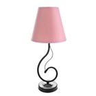 Лампа настольная Марсель 1х15Вт Е14 18х18х42см черный/розовый RISALUX - фото 22388783
