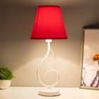 Лампа настольная Марсель 1х15Вт Е14 18х18х42см белый/красный RISALUX - фото 22388822