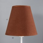 Лампа настольная Буржуа 1х15Вт Е14 16х16х40см белый/шоколад - фото 24551466