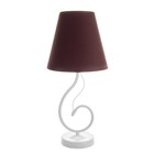 Лампа настольная Буржуа 1х15Вт Е14 16х16х40см белый/шоколад - фото 24551468