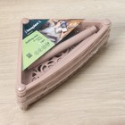 Этажерка напольная угловая 3-х секционная Keeplex Light, на колёсиках, цвет бежевый топаз - фото 22830731