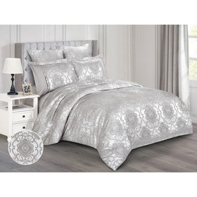 

Постельное бельё 2 сп Satin Jacquard, размер 220х240 см, 180х215 см, 50х70 см - 2 шт, 70х70 см - 2 шт
