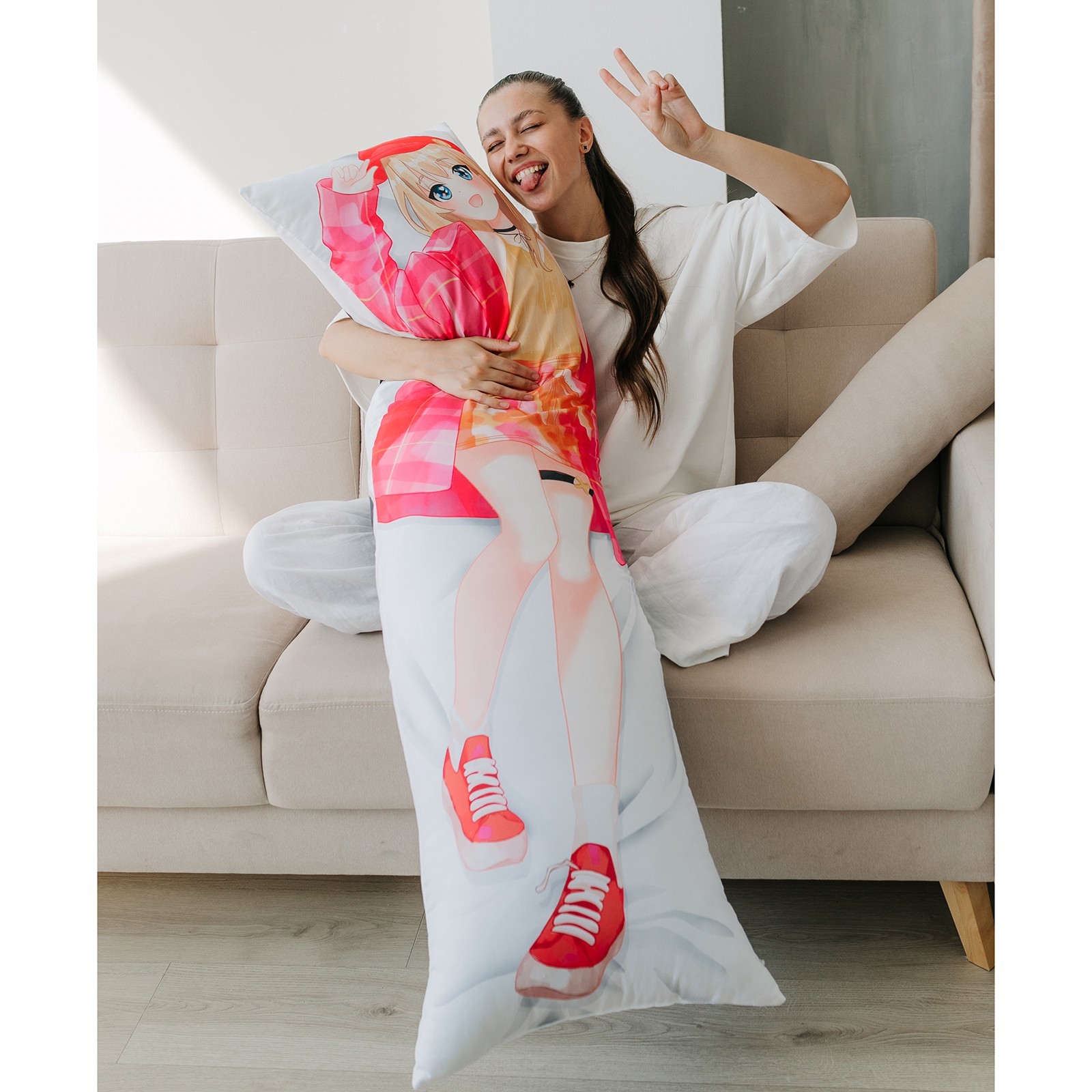 Подушка-обнимашка «Аниме», девушка (9774713) - Купить по цене от 1 499. ...