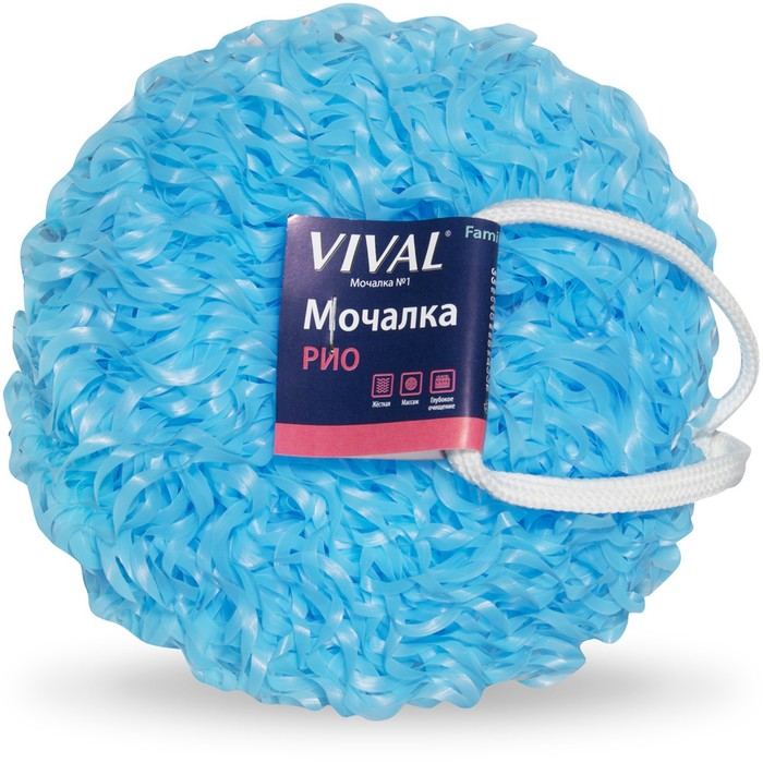 

Мочалка VIVAL банная круглая, нейлоновая, МИКС ,