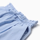 Костюм для девочки (рубашка и шорты) MINAKU, цвет голубой, рост 122-128 см - Фото 12