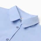 Костюм для девочки (рубашка и шорты) MINAKU, цвет голубой, рост 122-128 см - Фото 10