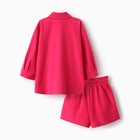 Костюм для девочки (рубашка и шорты) MINAKU, цвет фуксия, рост 134-140 см - Фото 11