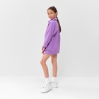 Костюм для девочки (рубашка и шорты) MINAKU, цвет сиреневый, рост 122-128 см - Фото 3