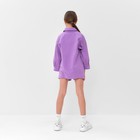 Костюм для девочки (рубашка и шорты) MINAKU, сиреневый, рост 158-164 см - Фото 4