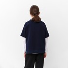 Жилетка для девочки MINAKU: School Collection, цвет тёмно-синий, рост 122 см - Фото 4