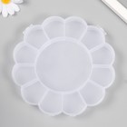 Шкатулка пластик для мелочей "Цветок" прозрачная 13 отделений 15,5х15,5х2,5 см - фото 1361920