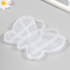 Шкатулка пластик для мелочей "Бабочка" прозрачная 13 отделений 14х18,5х2,5 см - фото 6999884