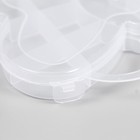 Шкатулка пластик для мелочей "Бабочка" прозрачная 13 отделений 14х18,5х2,5 см - Фото 3