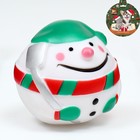 Шар для собак «Весёлый снеговик», 8.5×8 см, пищащий, винил, белый - Фото 1