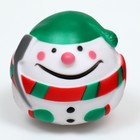 Шар для собак «Весёлый снеговик», 8.5×8 см, пищащий, винил, белый - Фото 2