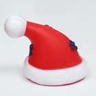 Игрушка для собак пищащая «Новогодняя шапка», 7.5×7 см - Фото 2