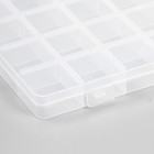 Шкатулка пластик для мелочей "Прямоугольная" 28 отделений 21х13х1,8 см - фото 6999951