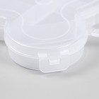 Шкатулка пластик для мелочей "Сумочка мишка" прозрачная 11 отделений 18,8х15х1,8 см - Фото 3
