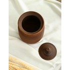 Бочонок, гладкий, красная глина, 2 л - фото 24073867