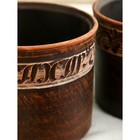 Набор для специй "Баночки", 2 предмета, ангоб, красная глина, 0.7 л - фото 24399267