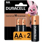 УЦЕНКА Батарейка алкалиновая Duracell Basic, AA, LR6-2BL, 1.5В, блистер, 2 шт. - Фото 6